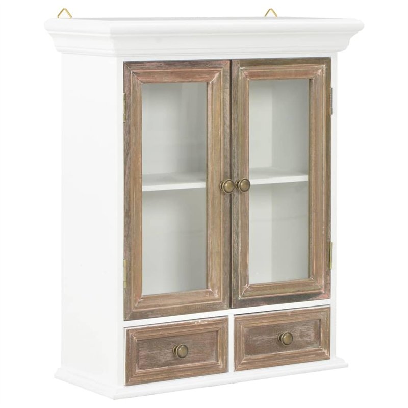 vidaXL Armoire Murale Rangement Stockage Meuble de Salle de Bain Armoire de Toilettes Murale Salon Cuisine Maison 2 Portes Etagè