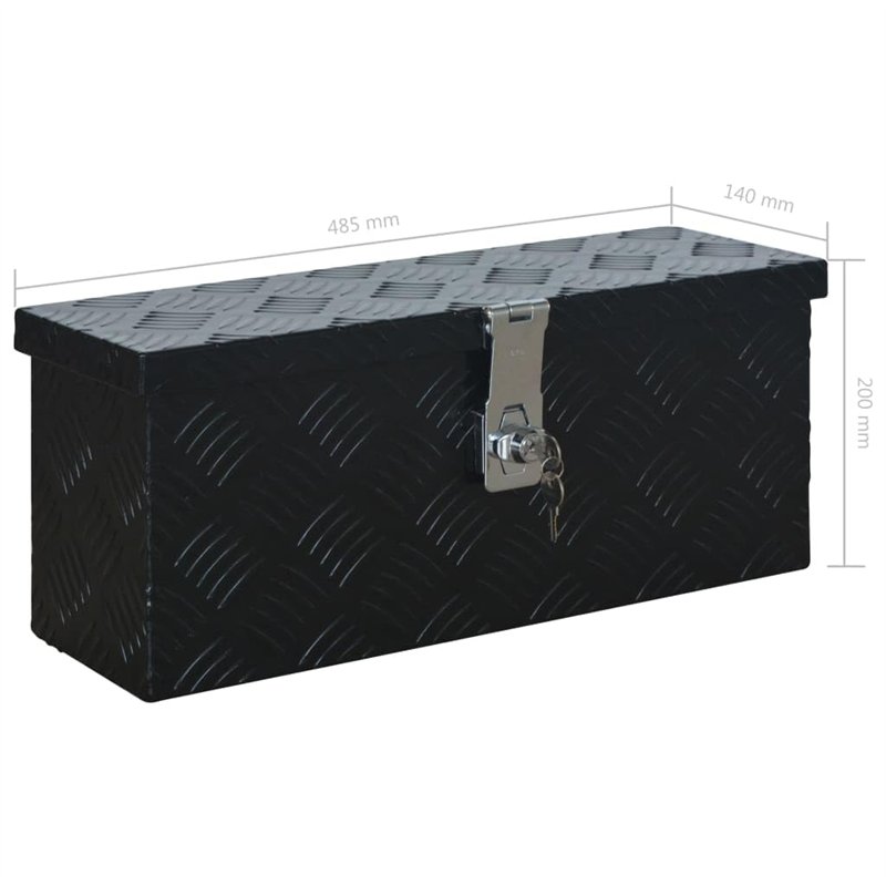 Image secondaire de vidaXL Boîte Coffre de Rangement Caisse de Outils Boîte à Outils Boîte de Remorque Caisse de Transport Atelier Aluminium 485x140