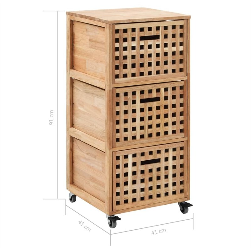 Image secondaire de vidaXL Armoire de Salle de Bains Meuble de Rangement avec 4 roulettes Armoire de Rangement Salon Couloir Maison Intérieur Bois d