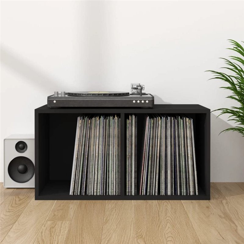 Image secondaire de vidaXL Boîte de Rangement de Vinyles, Armoire de Classement, Étagère de Collection de Disques, Organisateur de Maison Salon Inté