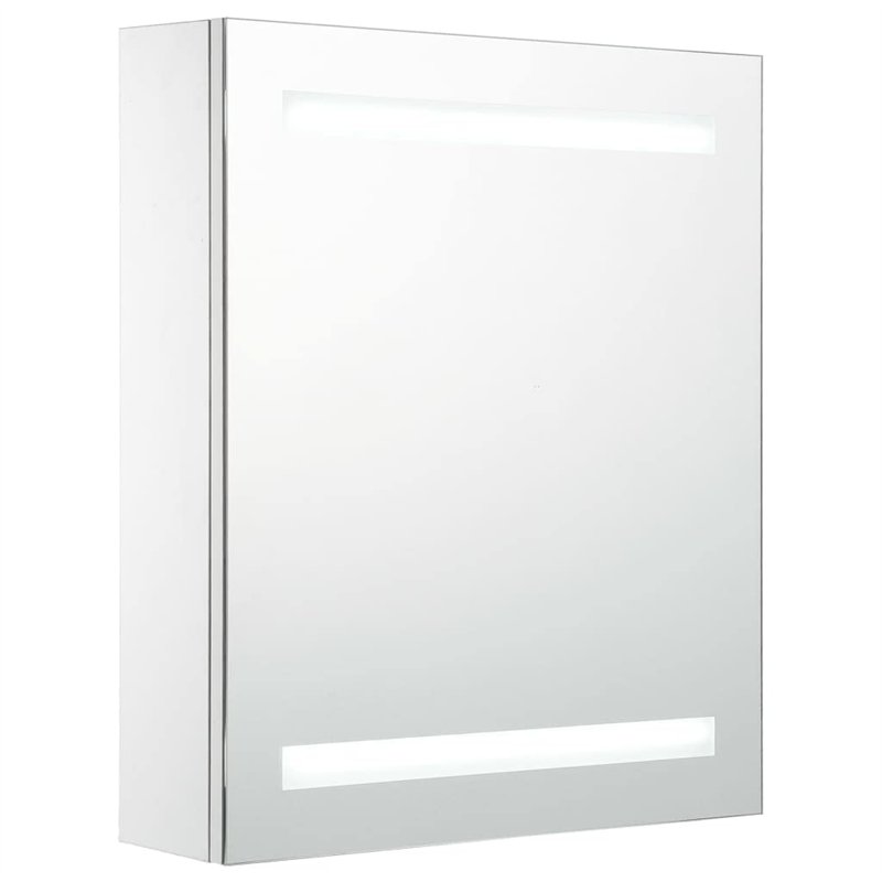 vidaXL Armoire de Salle de Bain à Miroir LED Armoire à LED Murale Armoire de Rangement Chambre à Coucher Maison Intérieur 50x13,