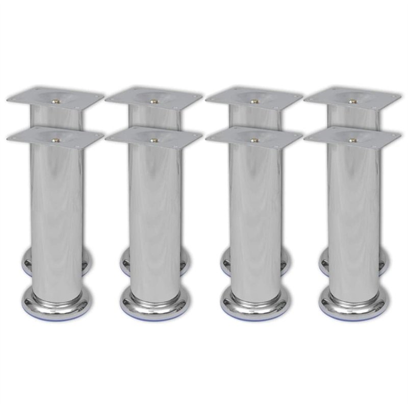 vidaXL 8x Pieds Ronds de Canapé Pieds de Sofa Jambe de Canapé Jambe de Sofa Pieds de Meuble Pieds de Remplacement Robuste Stable