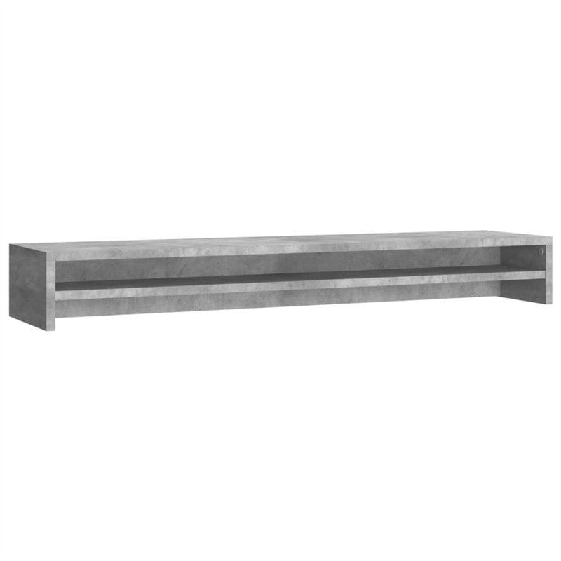 vidaXL Support de Moniteur Gris bÃton 100 x 24 x 13 cm AgglomÃrÃ