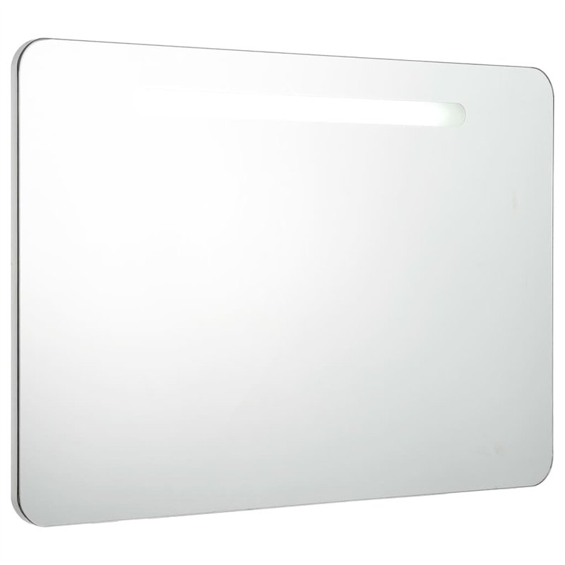 vidaXL Armoire de Salle de Bain à Miroir LED Armoire à LED Murale Armoire de Rangement Chambre à Coucher Maison Intérieur 80x9,5