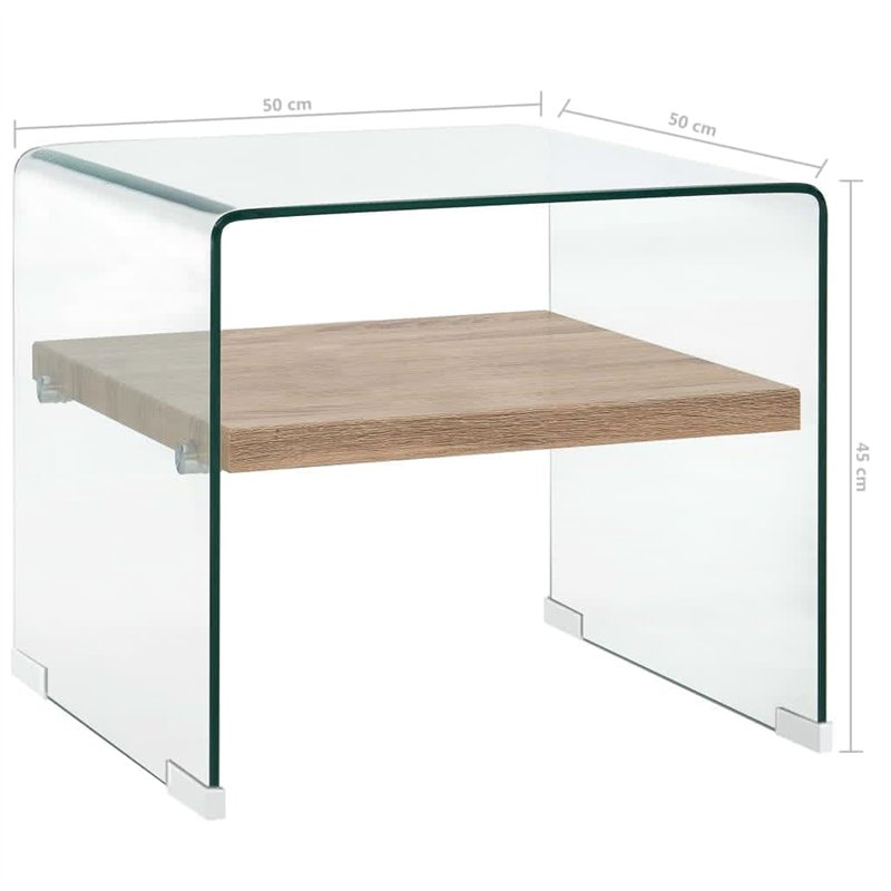 Image secondaire de vidaXL Table Basse Table d'Appoint Table de Salon Bout de Canapé Table de Canapé Salle de Séjour Intérieur Maison Clair 50x50x45