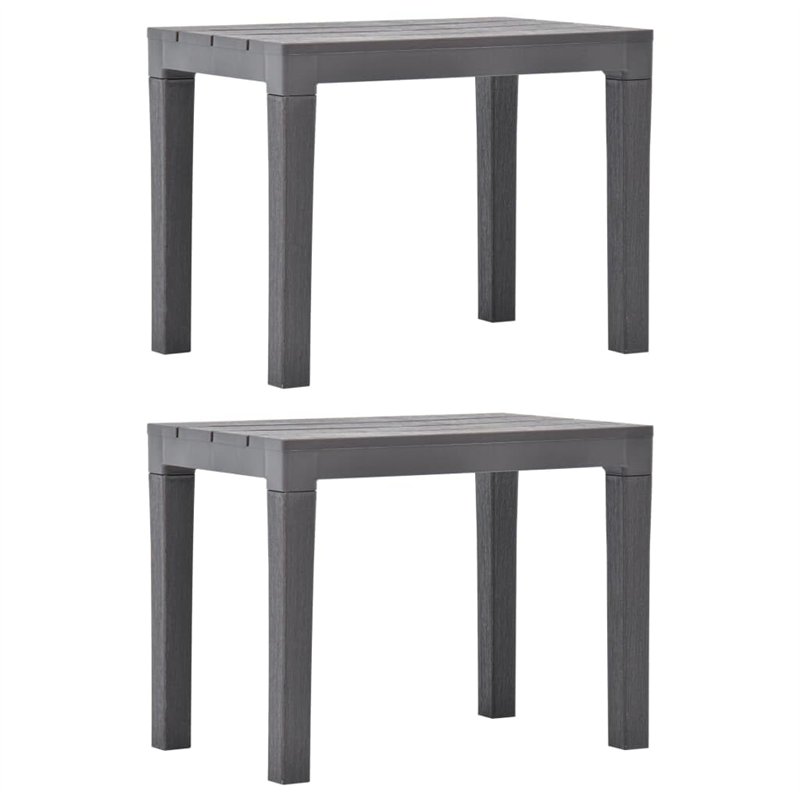 vidaXL Bancs de Jardin 2 pcs Moka Plastique
