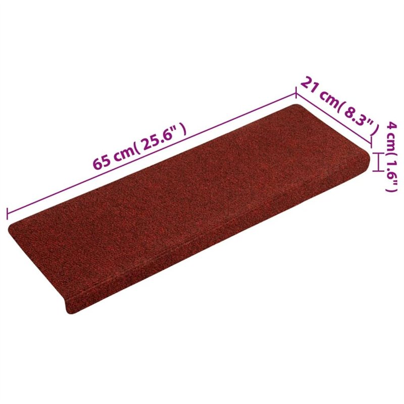 Image secondaire de vidaXL Tapis d'Escalier 15 pcs, Protection d'Escalier Antidérapante, Moquette de Marches, Décoration Intérieur, Tissu Aiguilleté