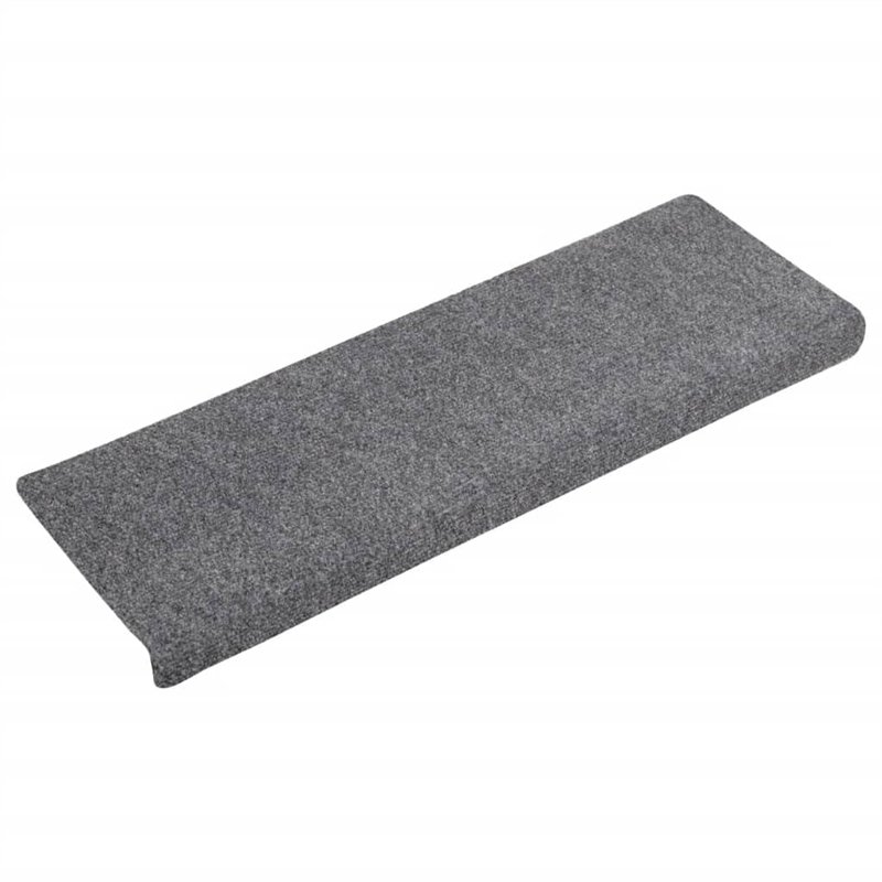 vidaXL Tapis d'Escalier 15 pcs, Protection d'Escalier Antidérapante, Moquette de Marches, Décoration Intérieur, Tissu Aiguilleté