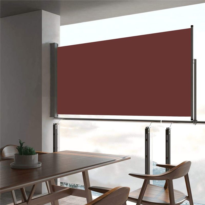 Image secondaire de vidaXL Auvent latéral rétractable de Patio 80x300 cm Marron