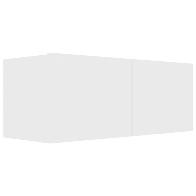 vidaXL Meuble TV en aggloméré Blanc 80 x 30 x 30 cm