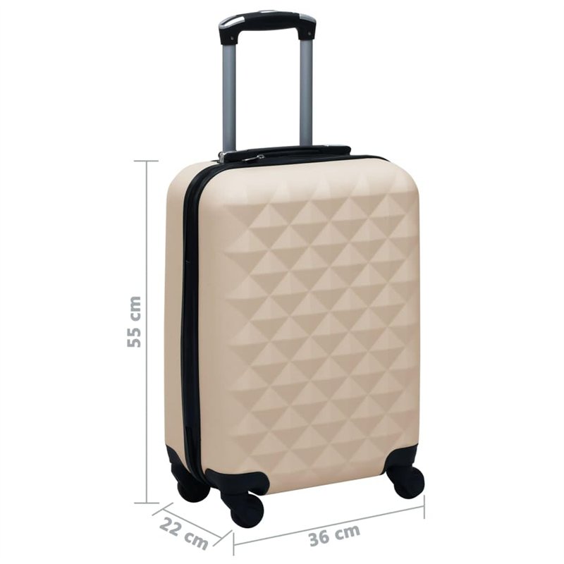 Image secondaire de VidaXL Valise rigide en ABS Doré