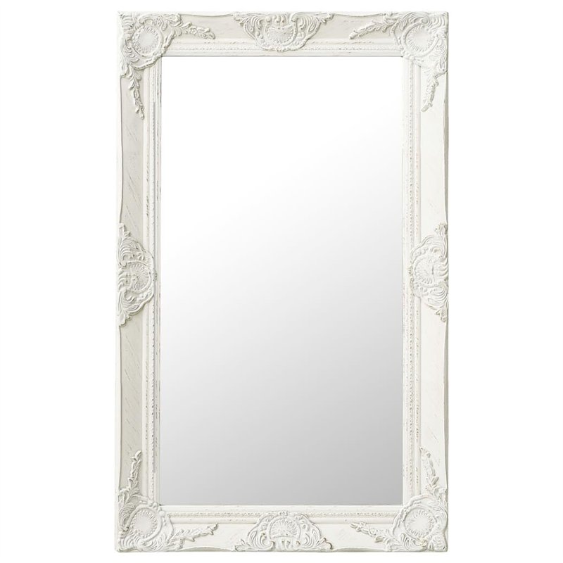 vidaXL Miroir Mural Style Baroque Miroir Suspendu Décoratif Garde-Robe Dressing Rectangulaire Chambre à Coucher Maison Intérieur