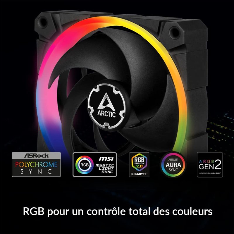 Image secondaire de ARCTIC BioniX P120 A-RGB - Ventilateur PC, 120 mm Ventilateur avec A-RGB, Optimisé pour la Pression Statique, Contrôlé par PWM,
