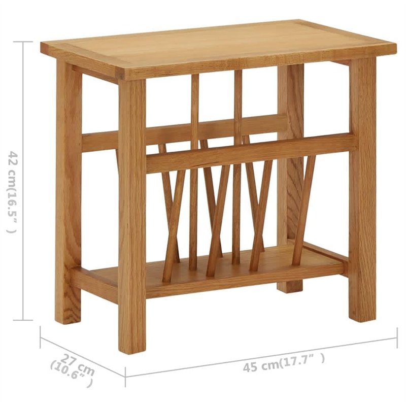 Image secondaire de vidaXL Solide Table à Revues Table d'Appoint Porte-revues Salon Salle à Manger Chambre à Coucher Intérieur 45x27x42 cm MDF Bois