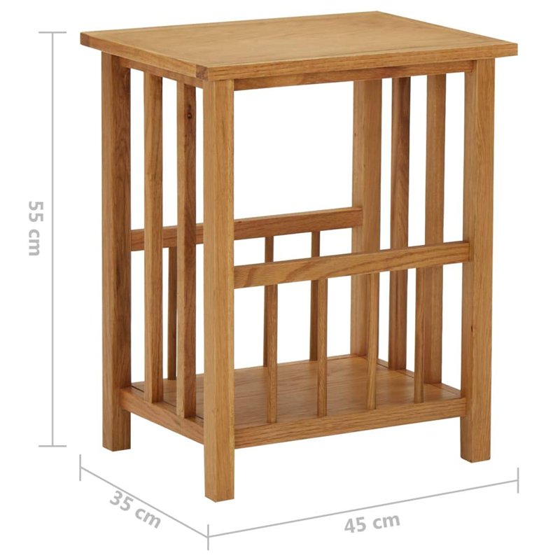 Image secondaire de vidaXL Solide Table à Revues Table d'Appoint Porte-revues Salon Salle à Manger Chambre à Coucher Intérieur 45x35x55 cm MDF Bois