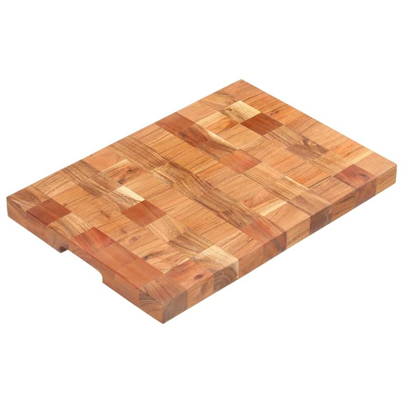 vidaXL Planche à Découper Planche de Cuisine Coupe Légume Fruits Viande Plats Poisson Accessoire de Cuisine Maison 50x34x3,8 cm 