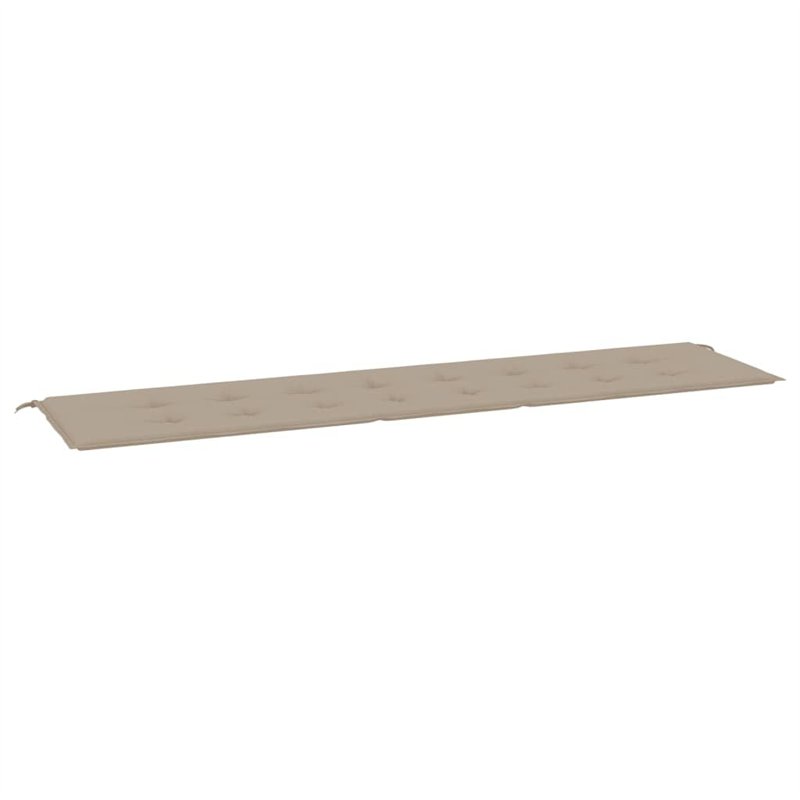 Coussin pour Banc de Jardin Taupe 200 × 50 × 3 cm