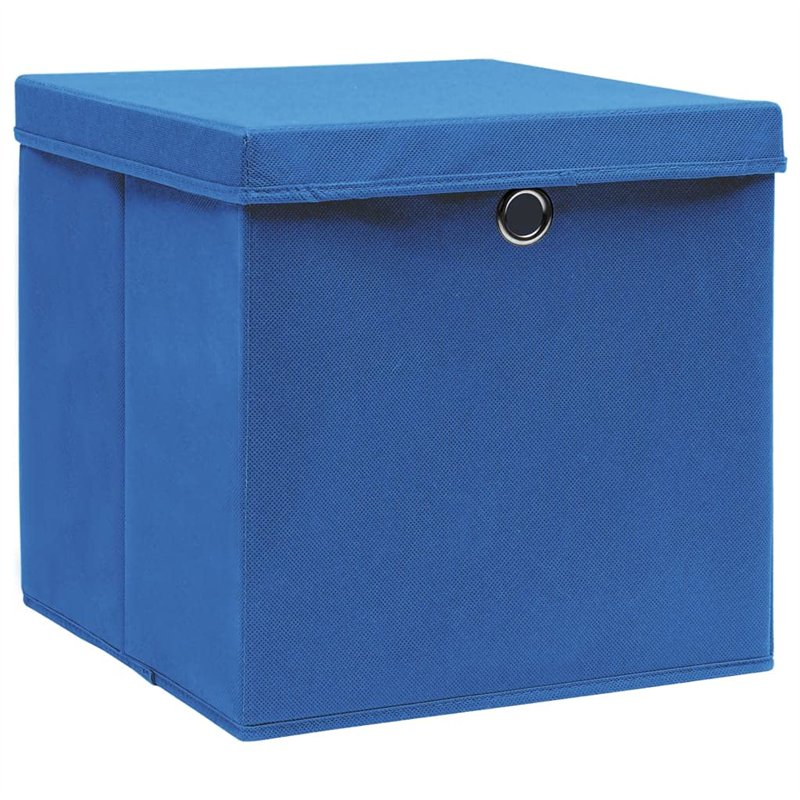Image secondaire de vidaXL 4x Boîtes de Rangement avec Couvercle Bac de Stockage Coffre de Rangement Organisateur Garde-robe Chaussettes Sous-vêteme