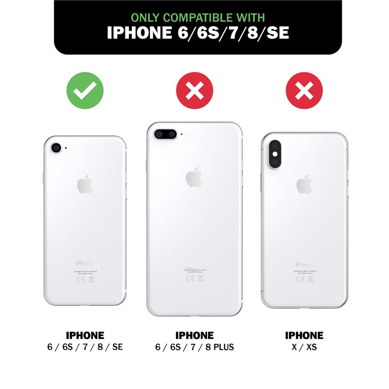 Image secondaire de DIESEL Étui de Protection conçu pour iPhone 6 / 6S / 7/8 / iPhone SE2 - avec Poche intérieure - Résistant aux Chocs - avec Bord