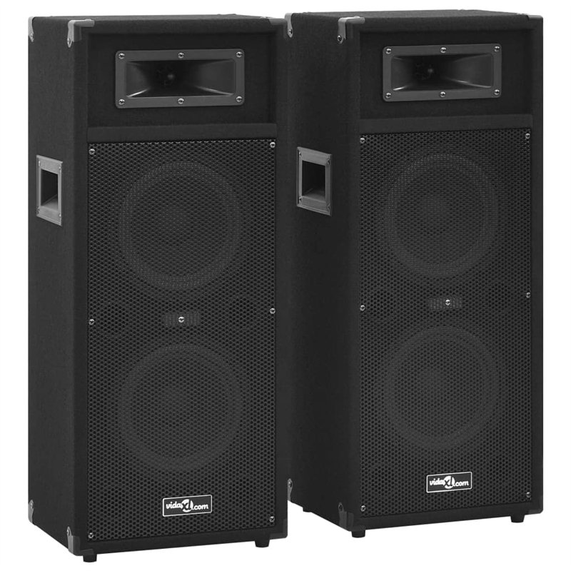 Image secondaire de vidaXL Haut-parleurs de scène passifs professionnels Hifi 2pcs noir, scène, boîtier, professionnels