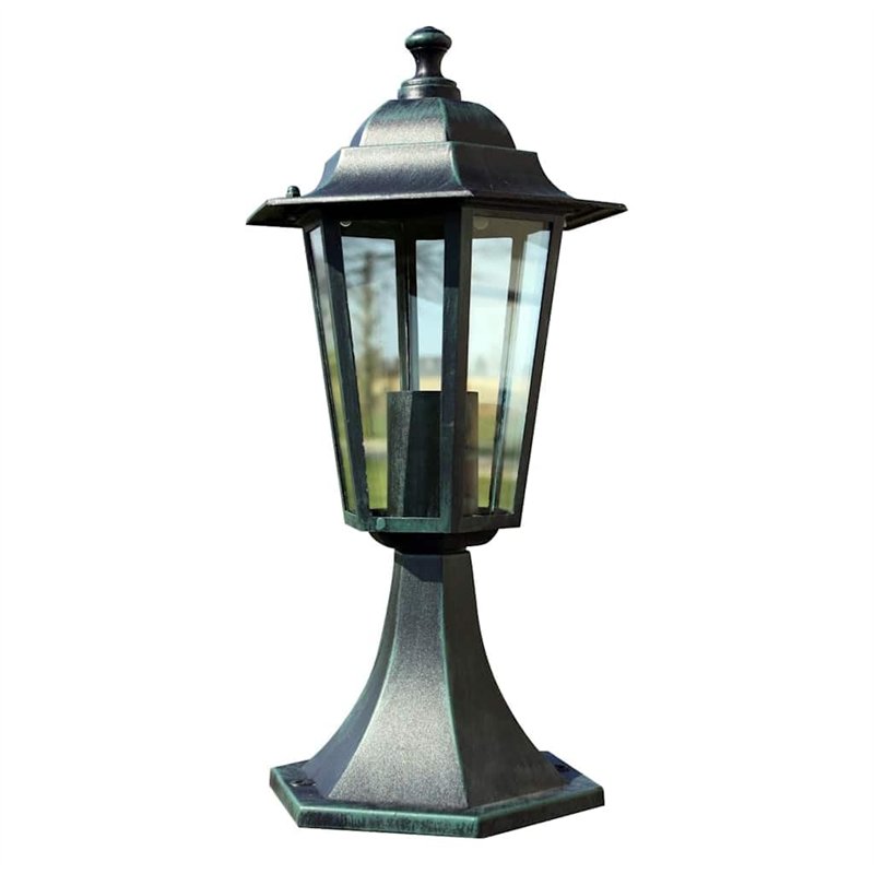 Image secondaire de vidaXL 2X Lampes de Jardin Luminaire d'Allée Eclairage de Patio Lanterne de Jardin Lampe sur Pied de Terrasse Extérieur Vert Fon