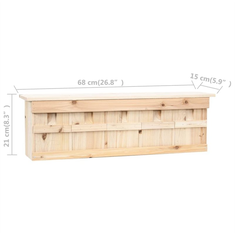 Image secondaire de vidaXL Maison pour Moineau avec 5 Chambres Nichoir Cage Jardin Bois de Sapin