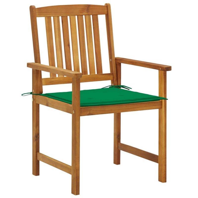 Image secondaire de vidaXL 2X Chaises de Jardin avec Coussins Sièges de Patio Chaises de Terrasse Sièges d'Extérieur Chaises de Plage Camping Bois d