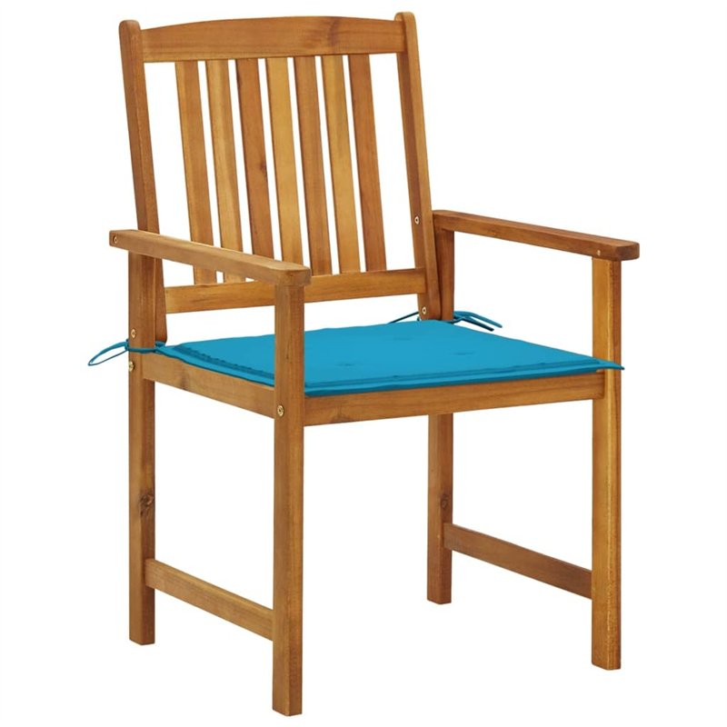 Image secondaire de vidaXL 2X Chaises de Jardin avec Coussins Sièges de Patio Chaises de Terrasse Sièges d'Extérieur Chaises de Plage Camping Bois d