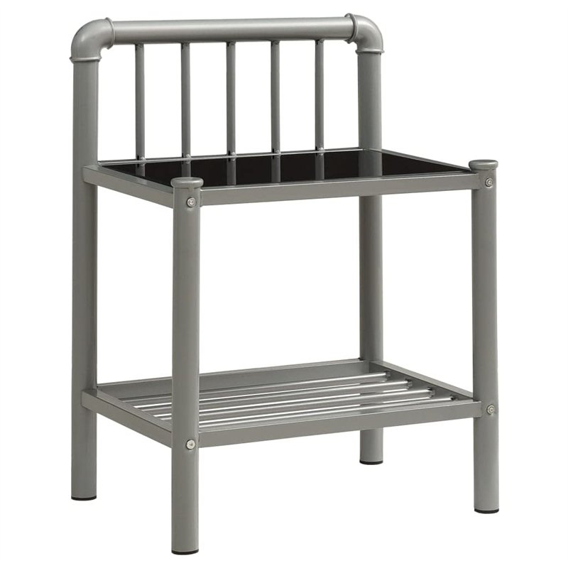 vidaXL Table de Chevet Table de Nuit Armoire de Chevet Armoire de Lit Chambre à Coucher Maison Intérieur Gris et Noir 45x34,5x62