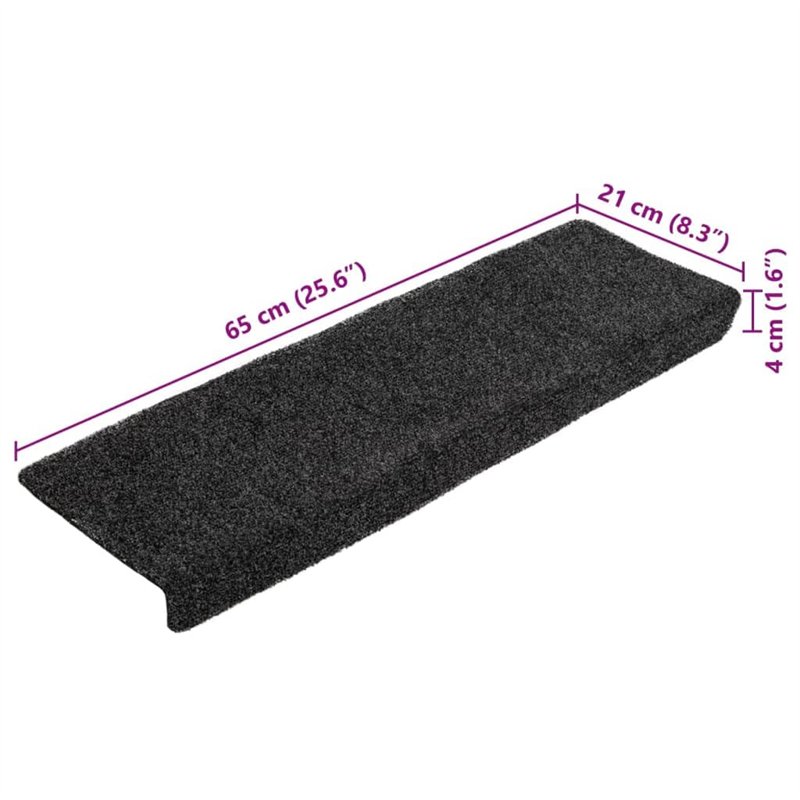 Image secondaire de vidaXL Tapis de Marches d'Escalier 10 pcs, Moquettes de Marches Antidérapantes, Carpettes d'Escalier Insonorisantes, Décorations