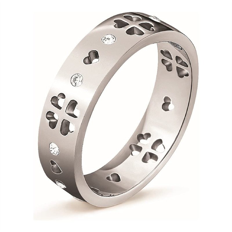 Folli Follie 3R14F014C Bague en acier inoxydable pour femme Argenté Taille 52