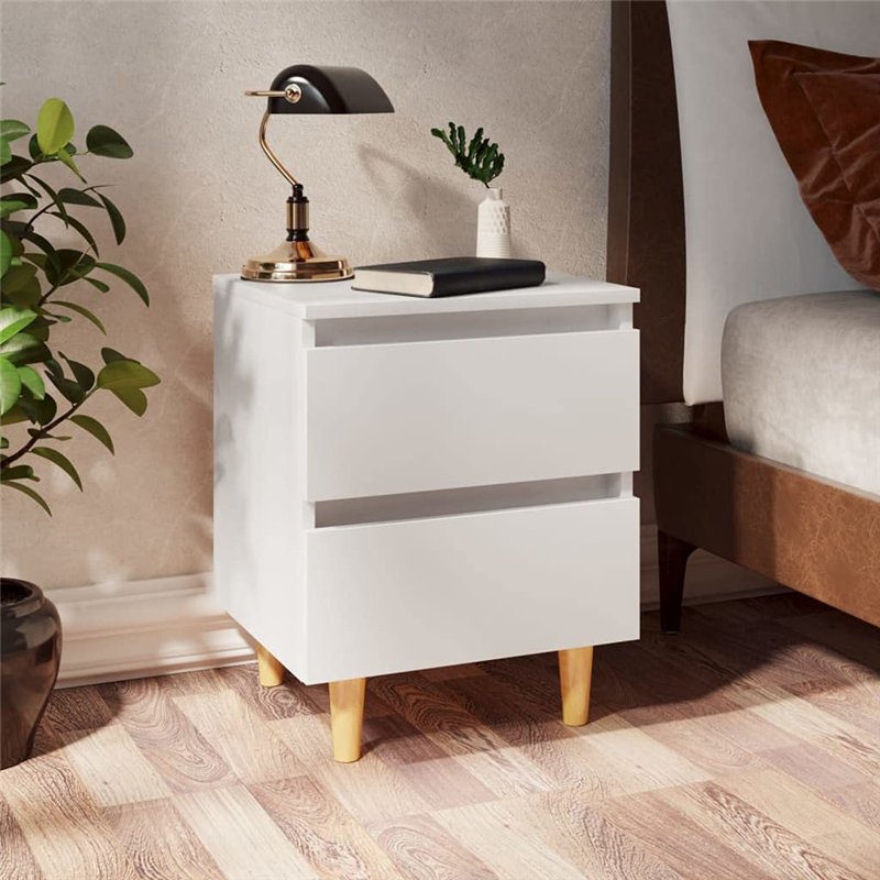 Image secondaire de vidaXL Table de Chevet avec Pieds en Pin, Armoire de Chevet, Armoire de Lit, Meuble de Chambre à Coucher Maison Intérieur, Scand