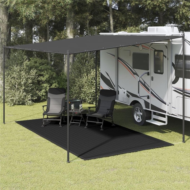 Image secondaire de vidaXL Tapis de Tente Tapis de Voyage de Camping Tapis de Patio Auvent de Caravane Extérieur Résistance aux Intempéries 250x450
