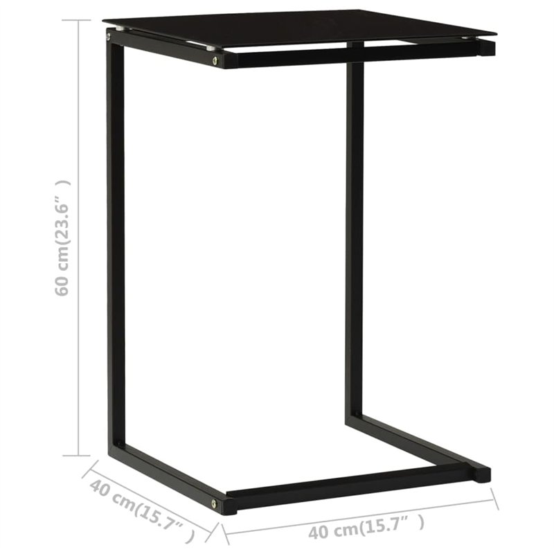 Image secondaire de vidaXL Table d'Appoint Table de Canapé Table de Salon Meuble de Salle de Séjour Bout de Canapé Maison Intérieur Noir 40x40x60 cm