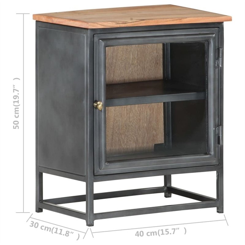 Image secondaire de vidaXL Table de Chevet Table de Nuit Armoire de Lit Armoire de Chevet Table d'Appoint Chambre à Coucher Gris 40x30x50 cm Bois d'