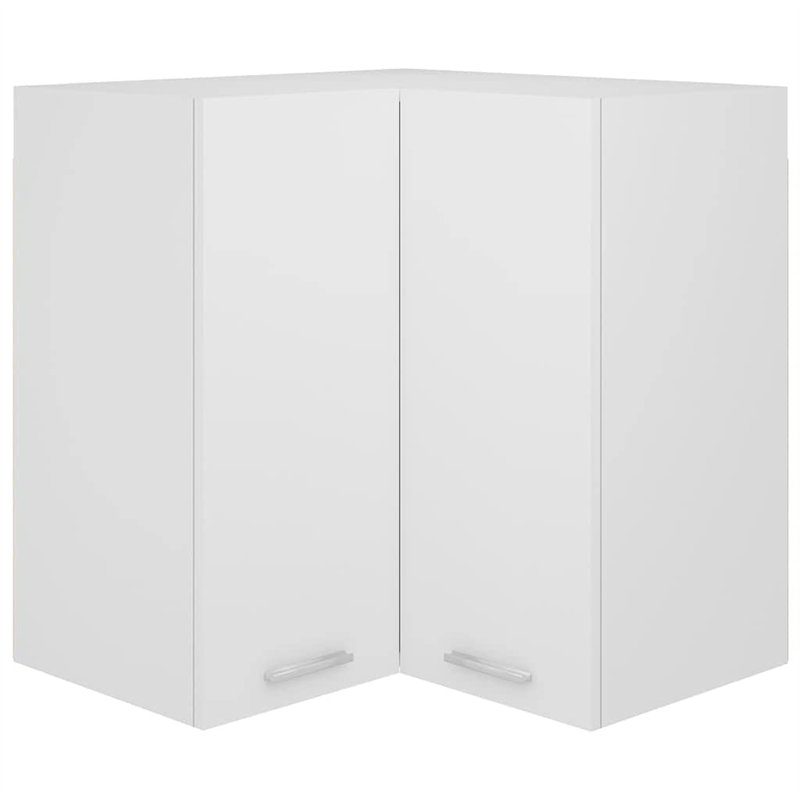 vidaXL Armoire d'angle Suspendue, Meuble de Cuisine Mural avec Étagère, Armoire de Rangement Salle à Manger Maison Intérieur, Bl