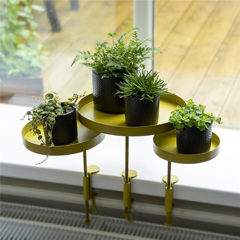 Image secondaire de Esschert's Garden Support à Plantes Rond à Fixer Hauteur réglable doré 24.6 x 18 cm