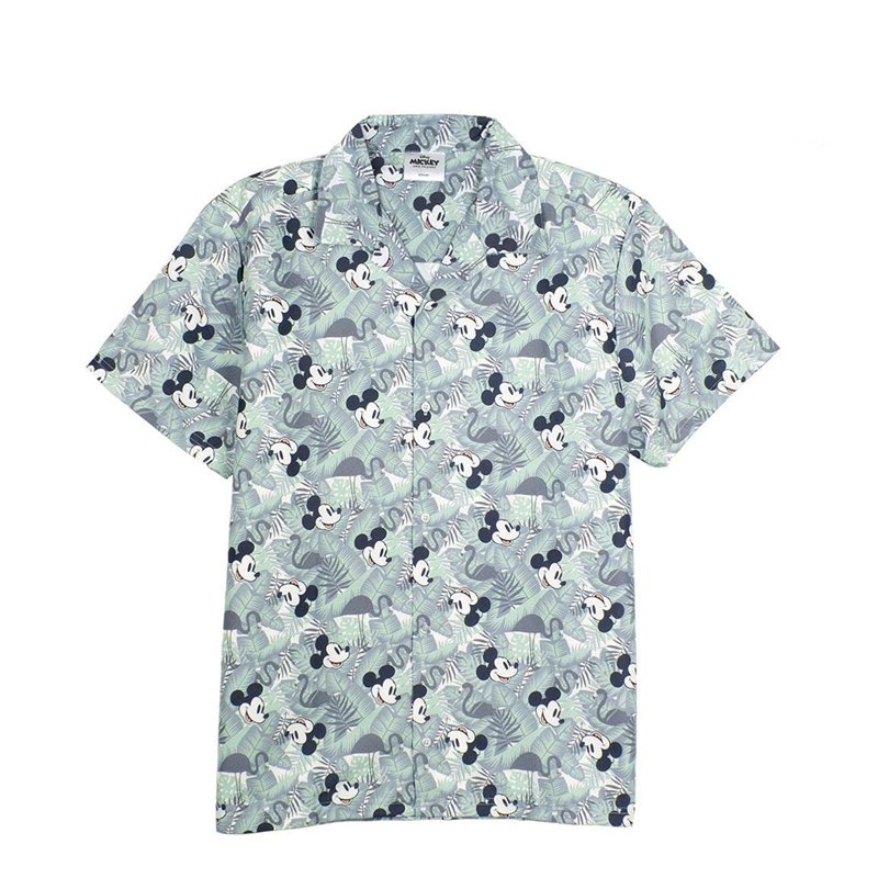 CERDÁ LIFE'S LITTLE MOMENTS D'été Homme Motif 100 Chemise Manche Courte Mickey Mouse | Fabriqué en Coton 100% et Portant la Lice