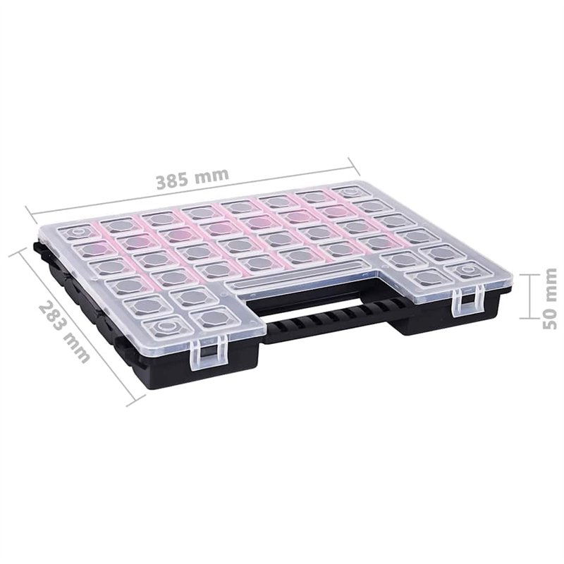 Image secondaire de vidaXL Boîtes d'assortiment 5 pcs 385x283x50 mm Plastique, mallette d'assortiment, boîte à outils, organisateur d'outils, mallet