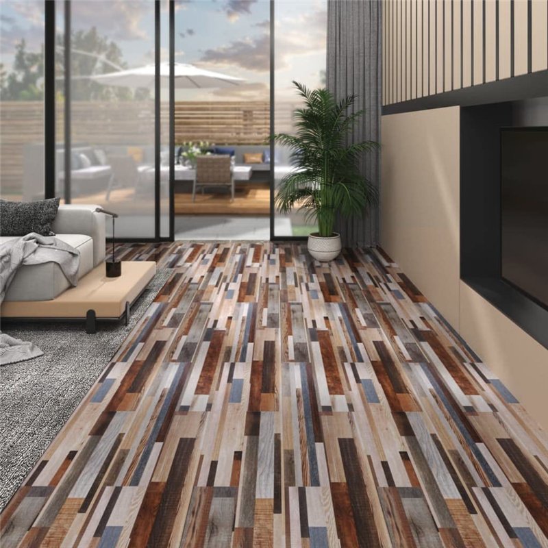 Image secondaire de VidaXL Planches de plancher PVC 5,02 m² 2 mm Autoadhésif Multicolore