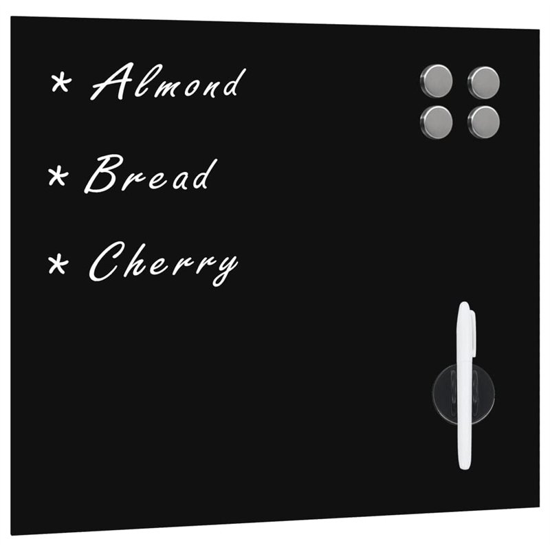 vidaXL Tableau Noir Magnétique Mural Tableau d'Ecriture Panneau Effaçable Ecole Bureau Maison Matériel de Montage Inclus Noir Ve