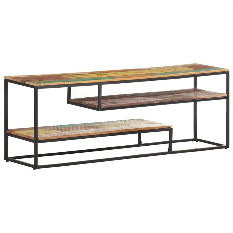 Image secondaire de VidaXL Meuble TV 130x30x45 cm Bois de récupération massif