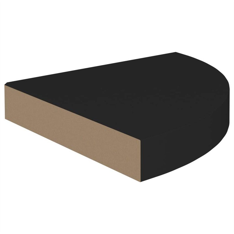 Image secondaire de VidaXL Étagère d'angle flottante Noir 25x25x3,8 cm MDF