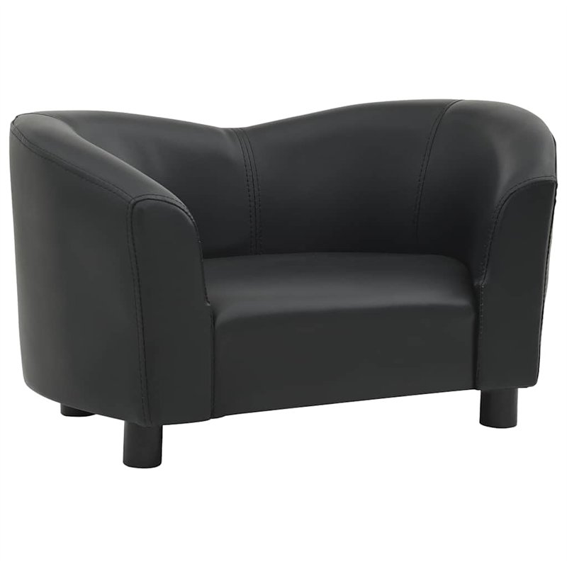 VidaXL Canapé pour chien Noir 67x41x39 cm Similicuir