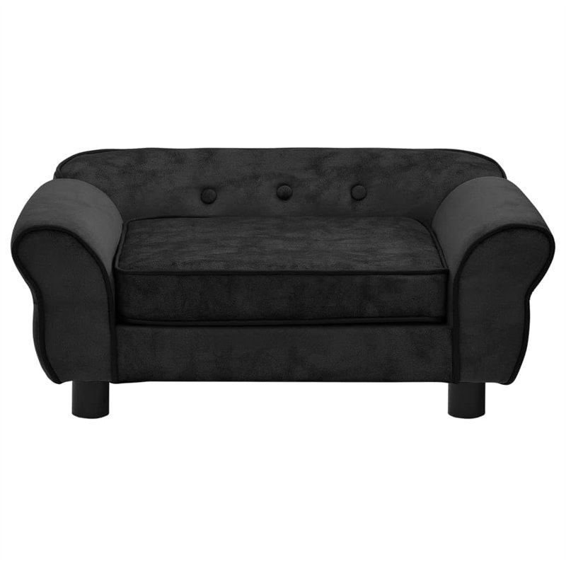 Image secondaire de VidaXL Canapé pour chien Noir 72x45x30 cm Peluche