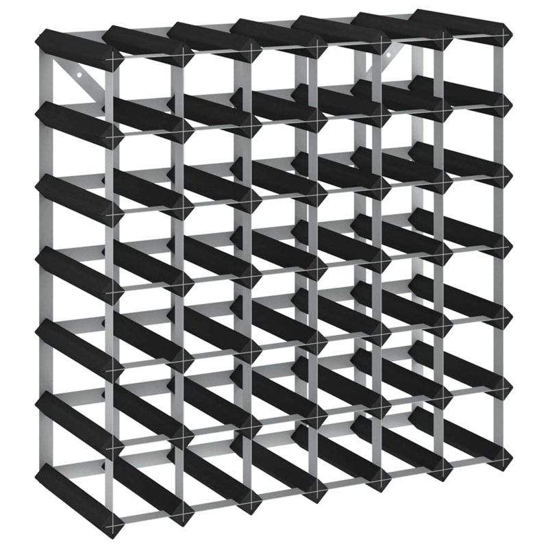 vidaXL Casier à Bouteilles pour 42 Bouteilles Range Bouteilles Stockage de Vins Porte-Bouteille Meuble à Vin Intérieur Noir Bois