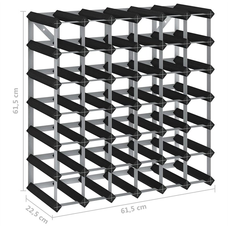 Image secondaire de vidaXL Casier à Bouteilles pour 42 Bouteilles Range Bouteilles Stockage de Vins Porte-Bouteille Meuble à Vin Intérieur Noir Bois
