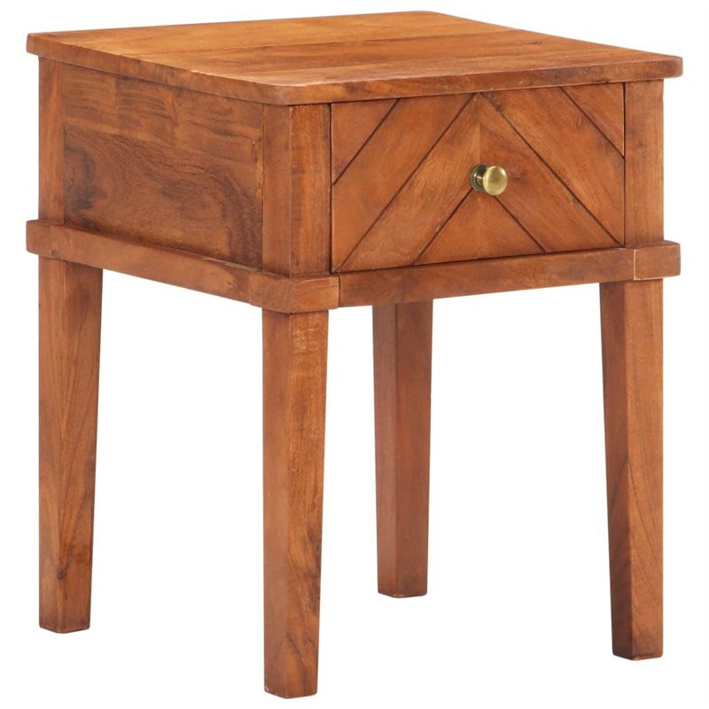 vidaXL Comodino 40x40x50 cm in Legno Massello di Acacia