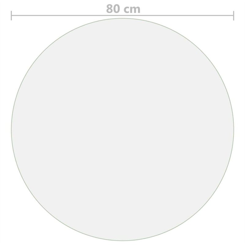 Image secondaire de Protecteur de table mat Ø 80 cm 2 mm PVC
