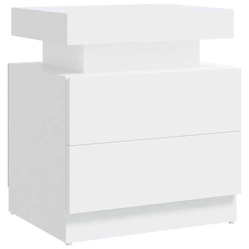 vidaXL Comodino Bianco 45x35x52 cm in Truciolato